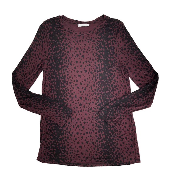 Vince Womens Size Medium Long Sleeve Lightweight Pullover Shirt in Animal Print - Picture 7 of 7